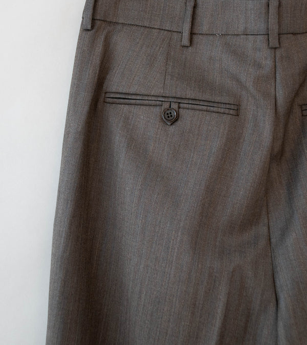 Gajiroc 'Wool Silk Two Pleated Trousers' (Taupe)