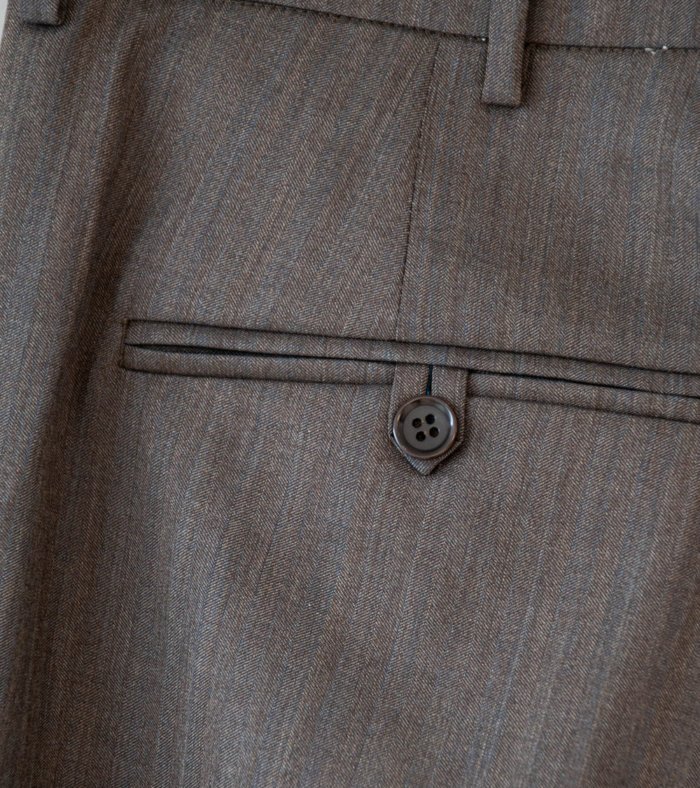 Gajiroc 'Wool Silk Two Pleated Trousers' (Taupe)