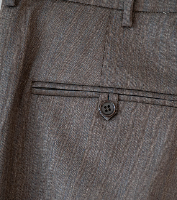 Gajiroc 'Wool Silk Two Pleated Trousers' (Taupe)