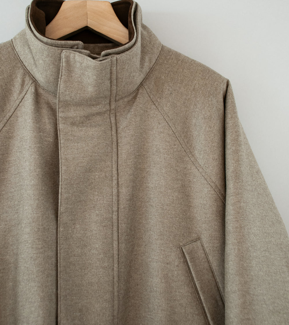 Auralee 'Wool Fulling Flannel Padded Over Blouson' (Top Brown)