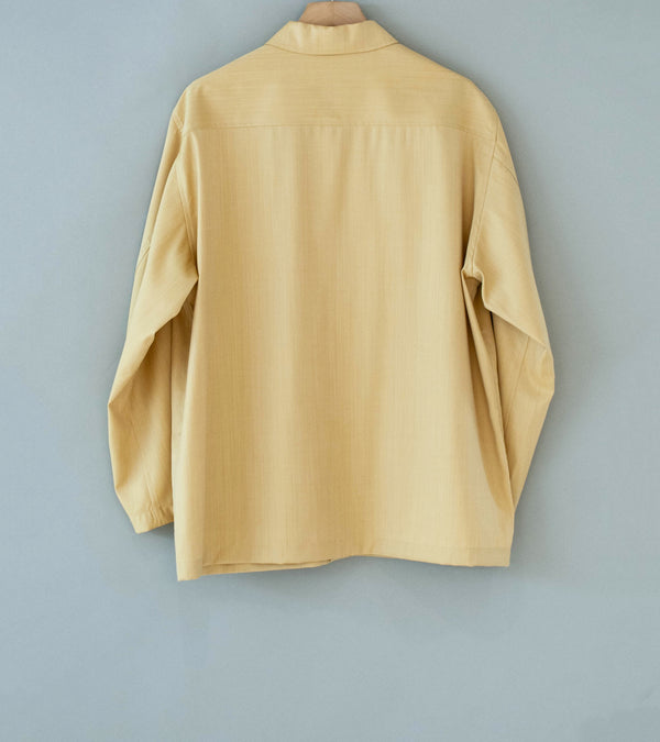 Gajiroc 'Wool Silk Three Pocket Shirt Jacket' (Yellow)