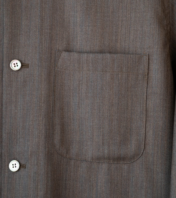 Gajiroc 'Wool Silk Three Pocket Shirt Jacket' (Taupe)