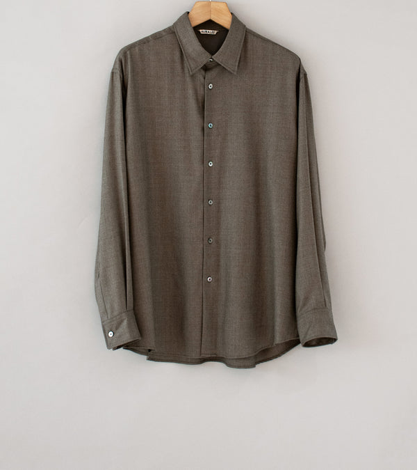 Auralee 'Super Light Wool Shirt' (Top Brown)