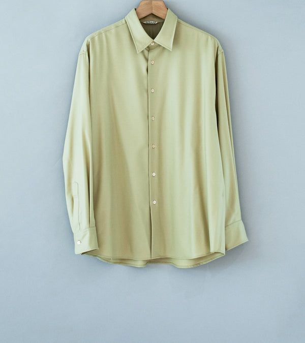 Auralee 'Super Light Wool Shirt' (Light Khaki)