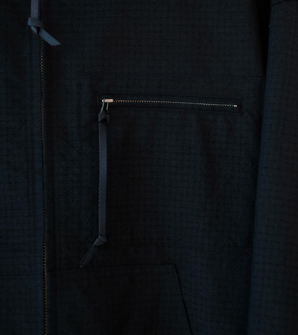 Product Twelve 'High Count Wool Ripstop Jacket' (Black)