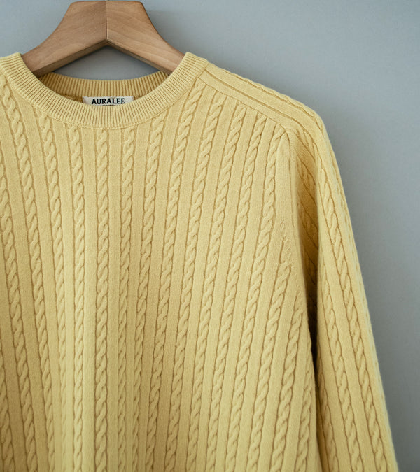 トップス AURALEE WOOL FELT YARN MES H KNIT P/O 1 AURALEE WOOL FELT