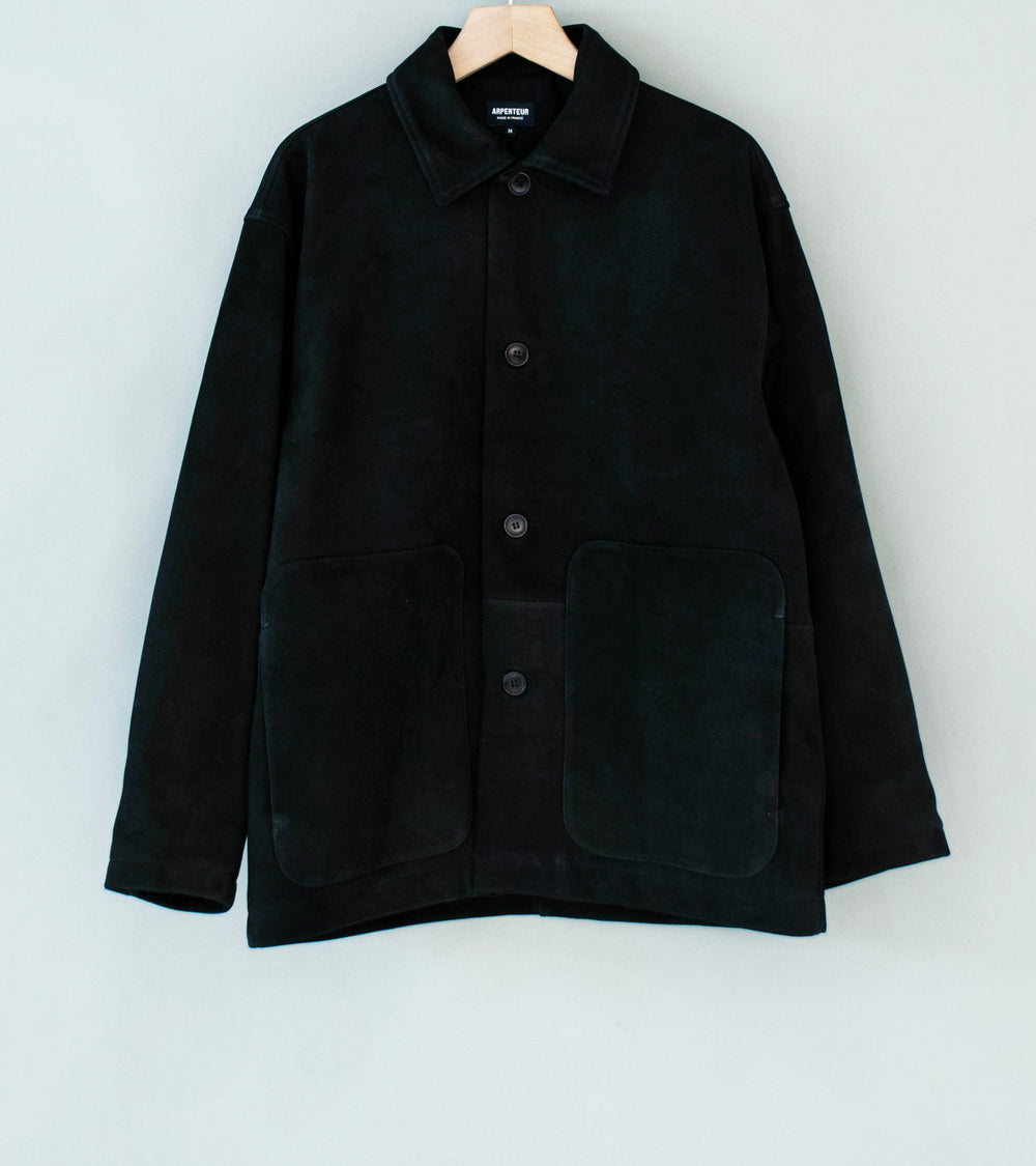 Arpenteur 'Sigma Suede Jacket' (Black Lambskin Suede)