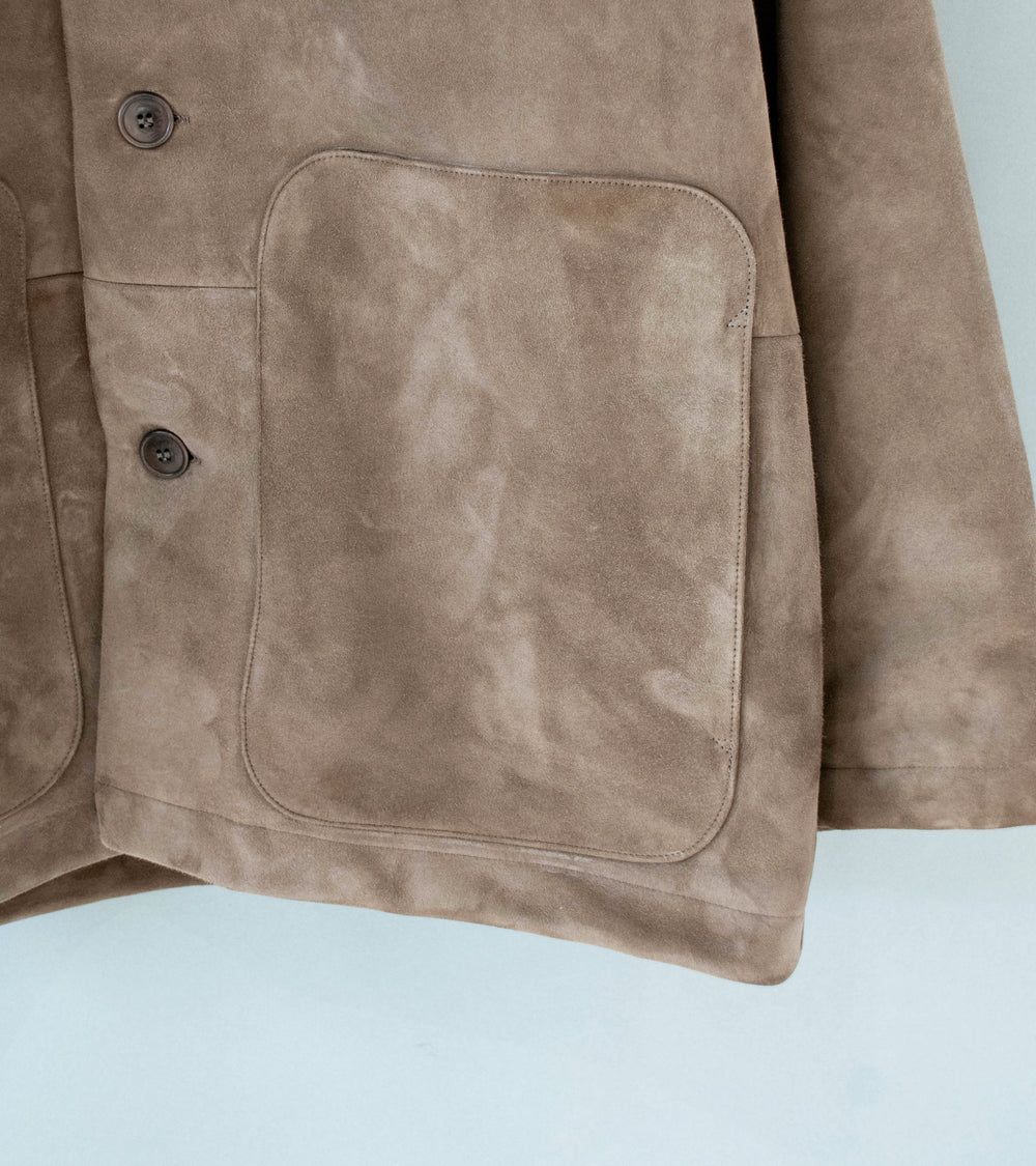Arpenteur 'Sigma Suede Jacket' (Stone Lambskin Leather)