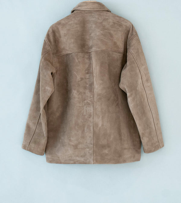 Arpenteur 'Sigma Suede Jacket' (Stone Lambskin Leather)