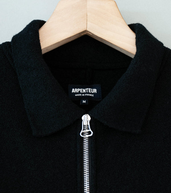 Arpenteur 'Linea Zip Sweater' (Black Felted Wool)