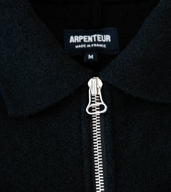 Arpenteur 'Linea Zip Sweater' (Black Felted Wool)