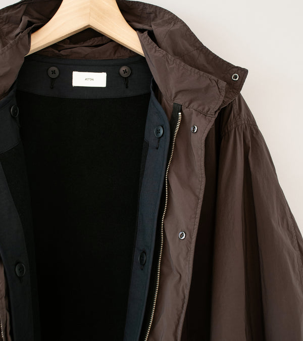 Aton 'Short Mods Coat' (Brown Air Weather Cloth)