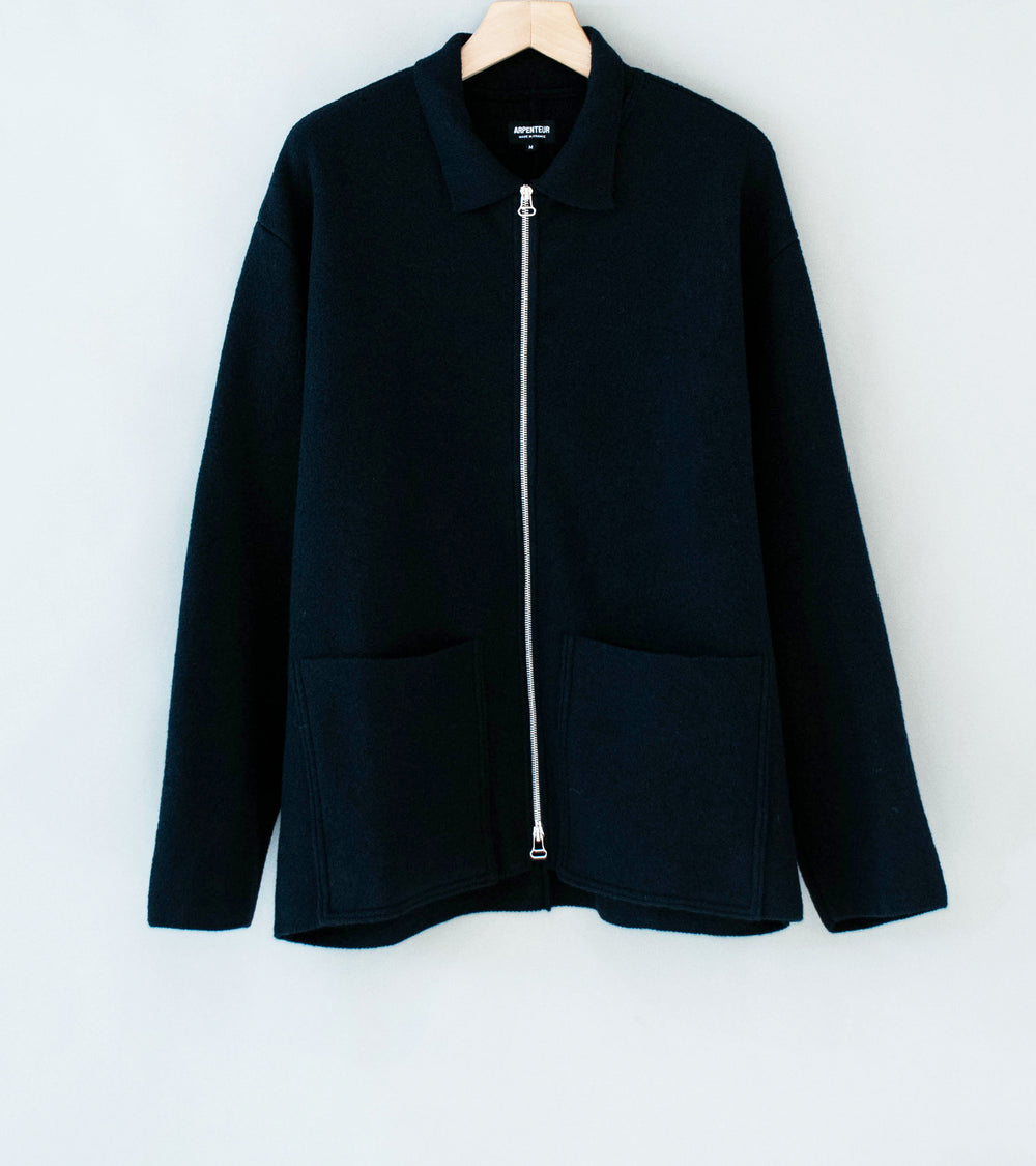 Arpenteur 'Linea Zip Sweater' (Midnight Felted Wool)