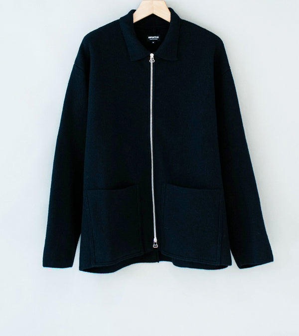 Arpenteur 'Linea Zip Sweater' (Midnight Felted Wool)