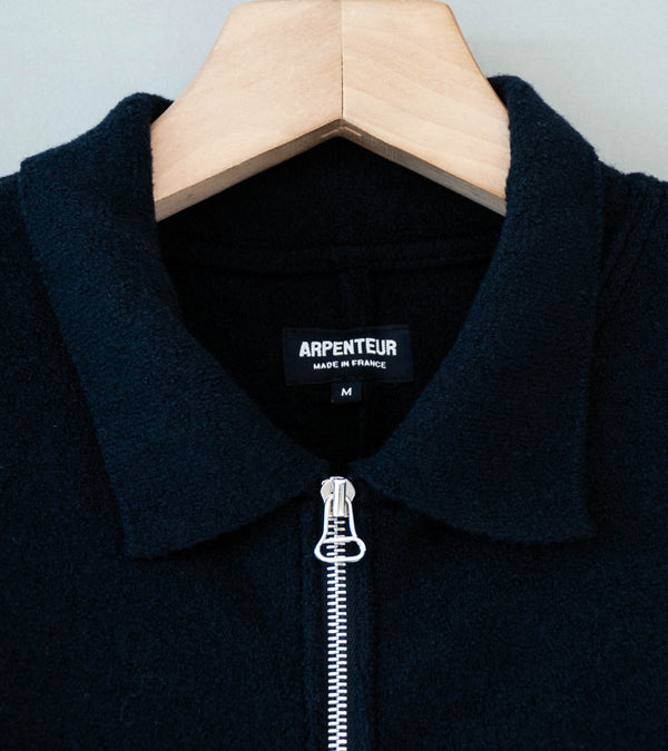 Arpenteur 'Linea Zip Sweater' (Midnight Felted Wool)