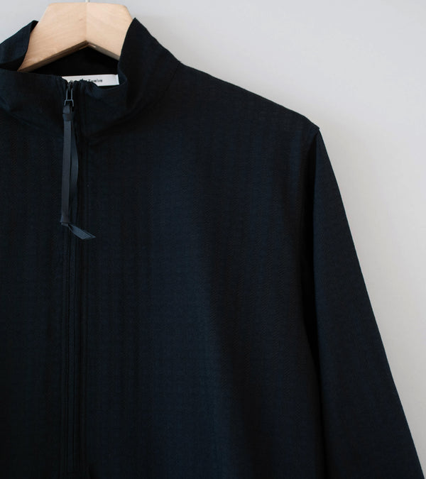 Product Twelve 'Techno Wool Sucker Half Zip Shirt' (Black)