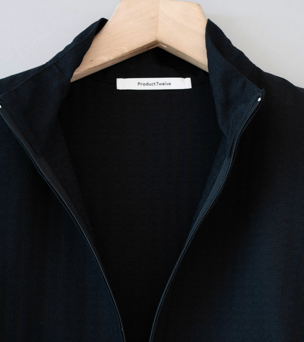 Product Twelve 'Techno Wool Sucker Half Zip Shirt' (Black)