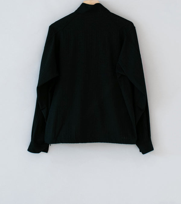 Product Twelve 'Techno Wool Sucker Half Zip Shirt' (Black)