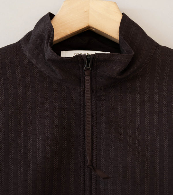 Product Twelve 'Techno Wool Sucker Half Zip Shirt' (Brown)