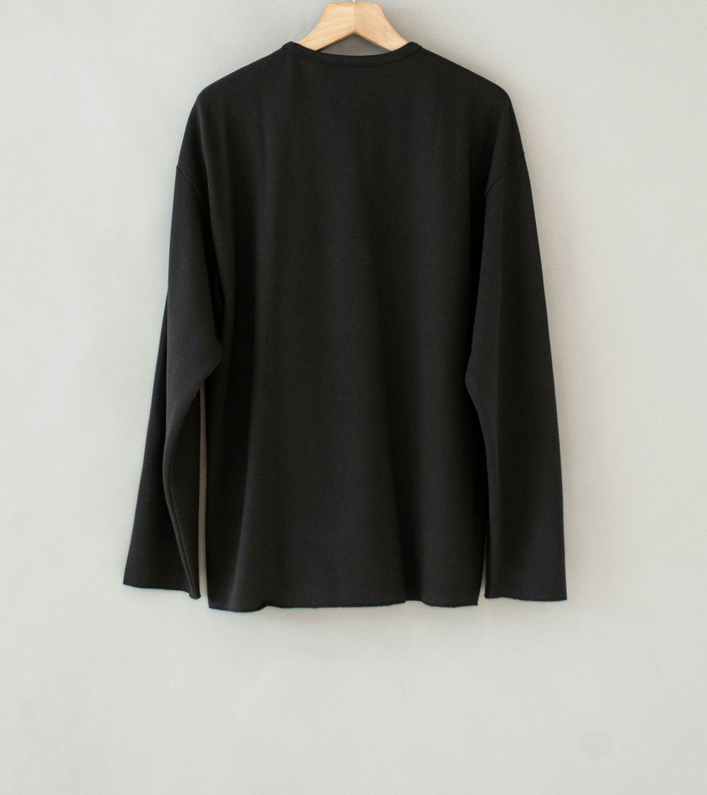 Arpenteur 'Marine Long Sleeve T-Shirt' (Charcoal Rachel Cotton Mesh)