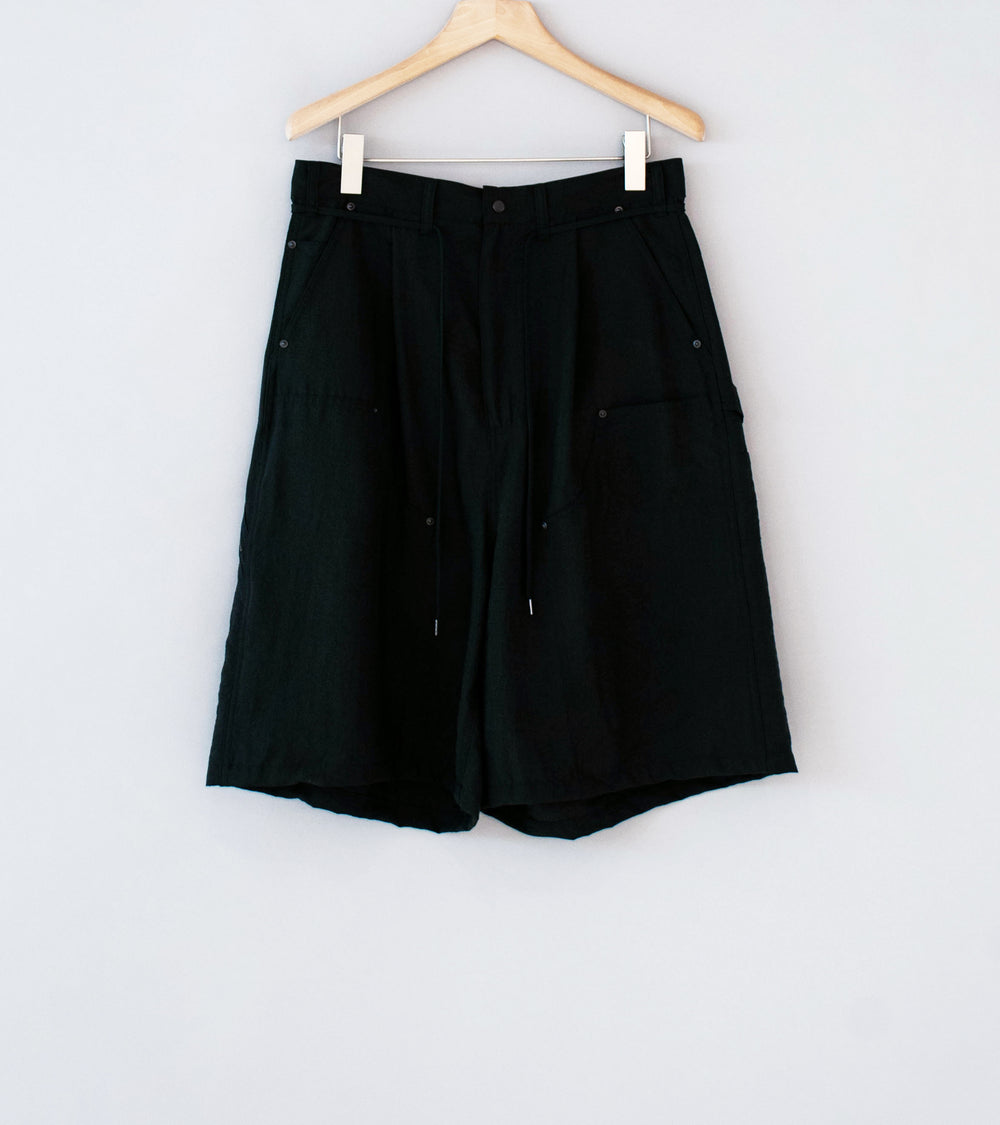 Product Twelve 'Silk Nylon Short Work Pants' (Black)
