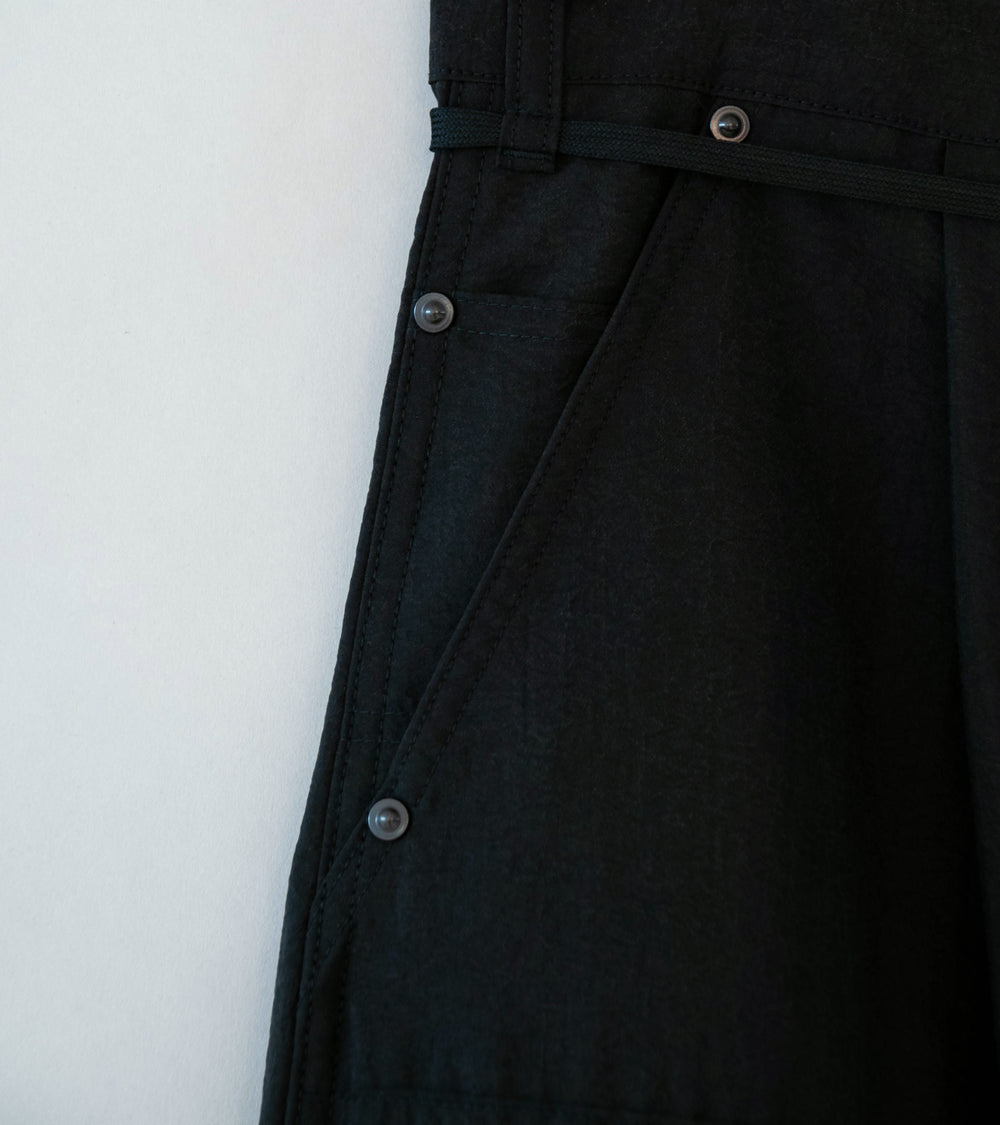 Product Twelve 'Silk Nylon Short Work Pants' (Black)