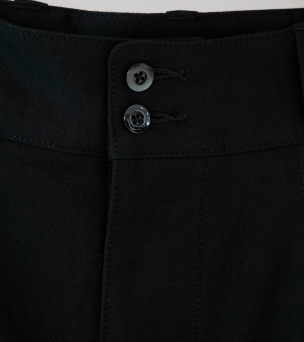Aton 'M-47 Pants' (Black Hard Washed Cotton)