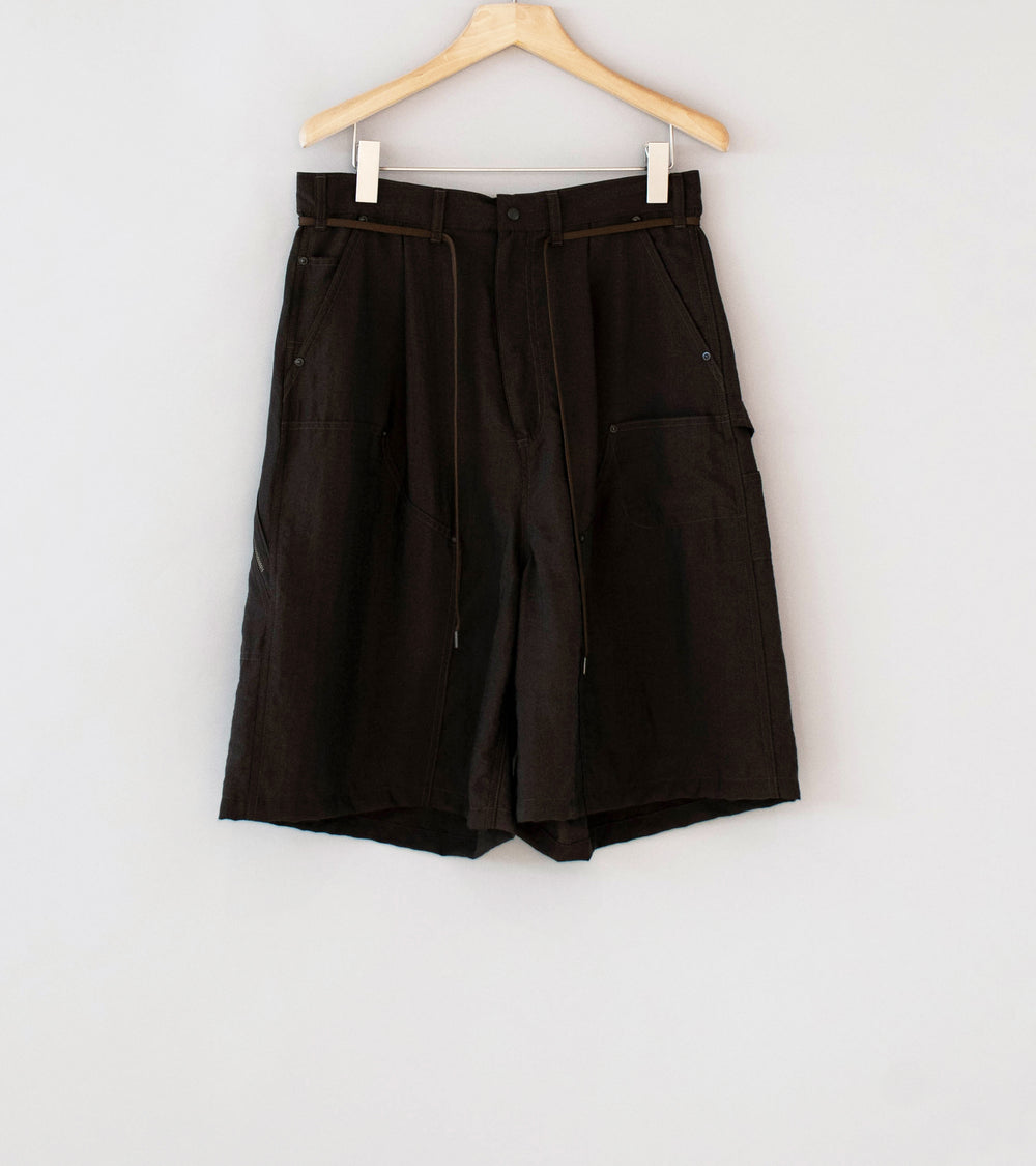 Product Twelve 'Silk Nylon Short Work Pants' (Brown)