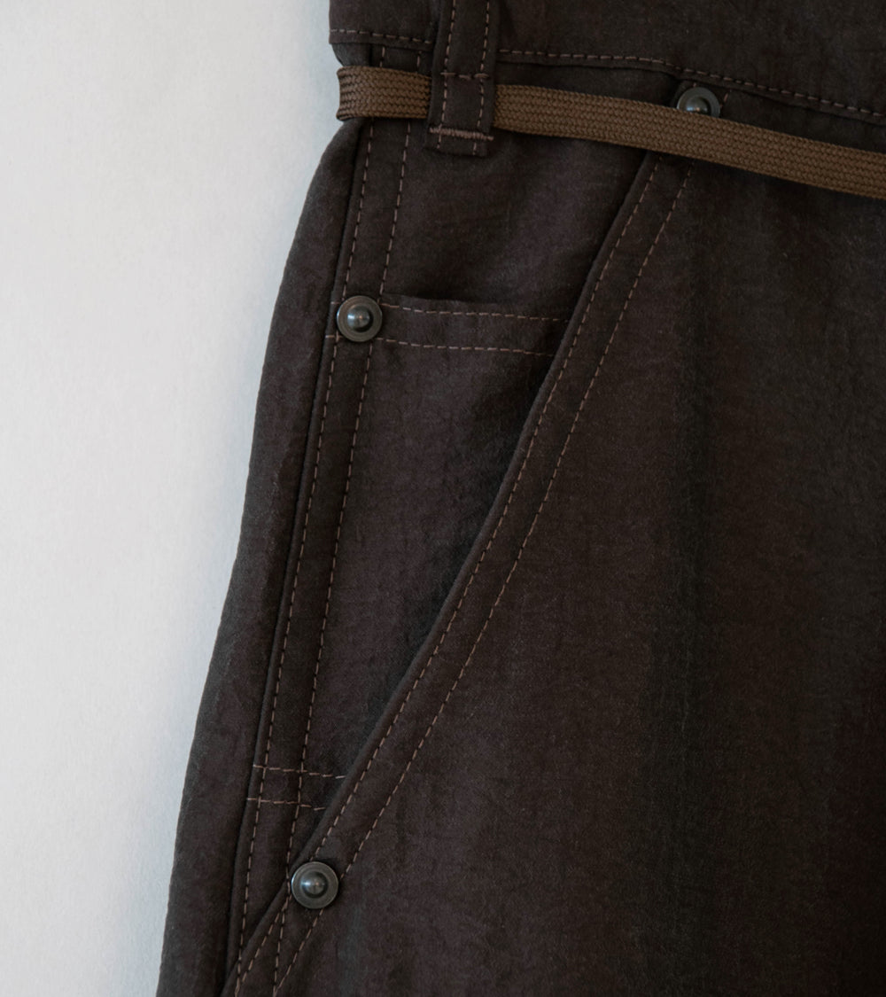 Product Twelve 'Silk Nylon Short Work Pants' (Brown)
