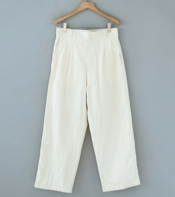 Aton 'M-47 Pants' (Off White Hard Washed Cotton) – C'H'C'M'