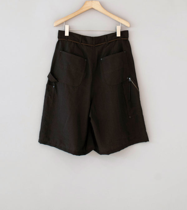 Product Twelve 'Silk Nylon Short Work Pants' (Brown)