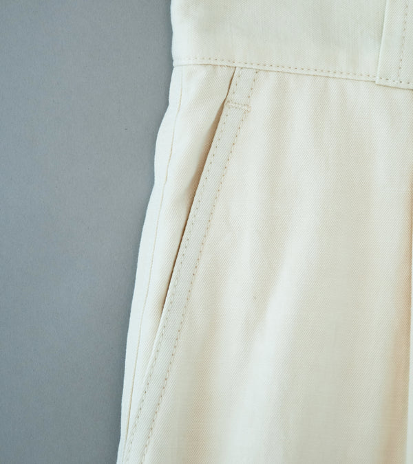 Aton 'M-47 Pants' (Off White Hard Washed Cotton)