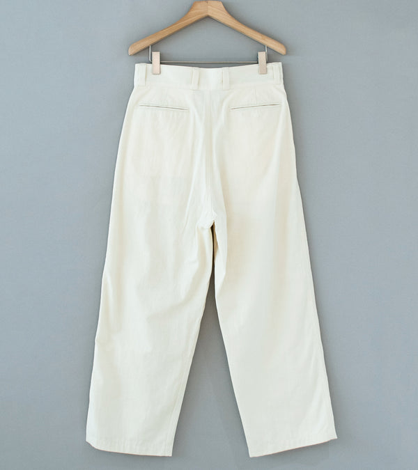 Aton 'M-47 Pants' (Off White Hard Washed Cotton)
