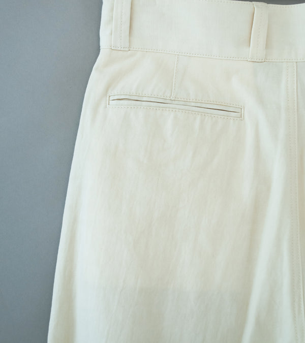 Aton 'M-47 Pants' (Off White Hard Washed Cotton)