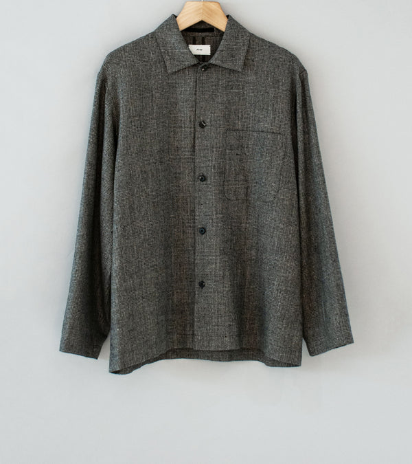 Aton 'Shirt Jacket' (Check Linen Wool Twill)