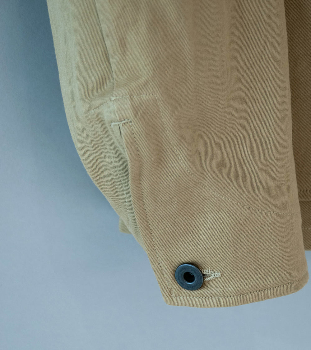 Evan Kinori 'Three Pocket Jacket' (Khaki Natural Gallnut Dye Cotton Washi Twill)