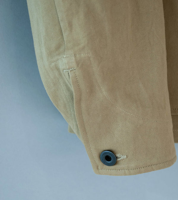 Evan Kinori 'Three Pocket Jacket' (Khaki Natural Gallnut Dye Cotton Washi Twill)