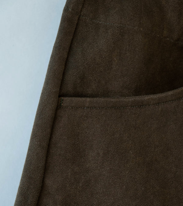 Evan Kinori 'Four Pocket Pant' (Dark Olive Sumi Ink Dye Cotton Washi Canvas)