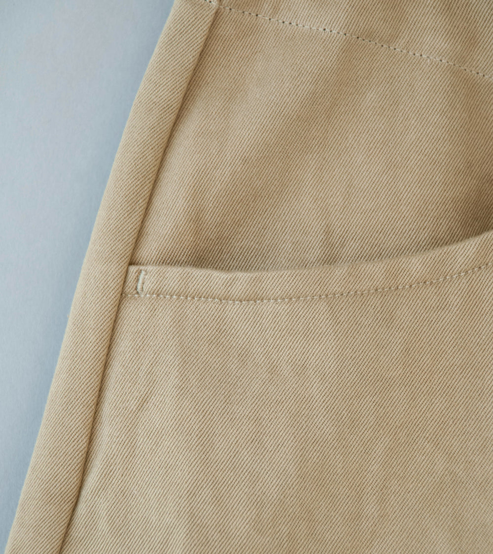 Evan Kinori 'Four Pocket Pant' (Khaki Natural Gallnut Dye Cotton Washi Twill)