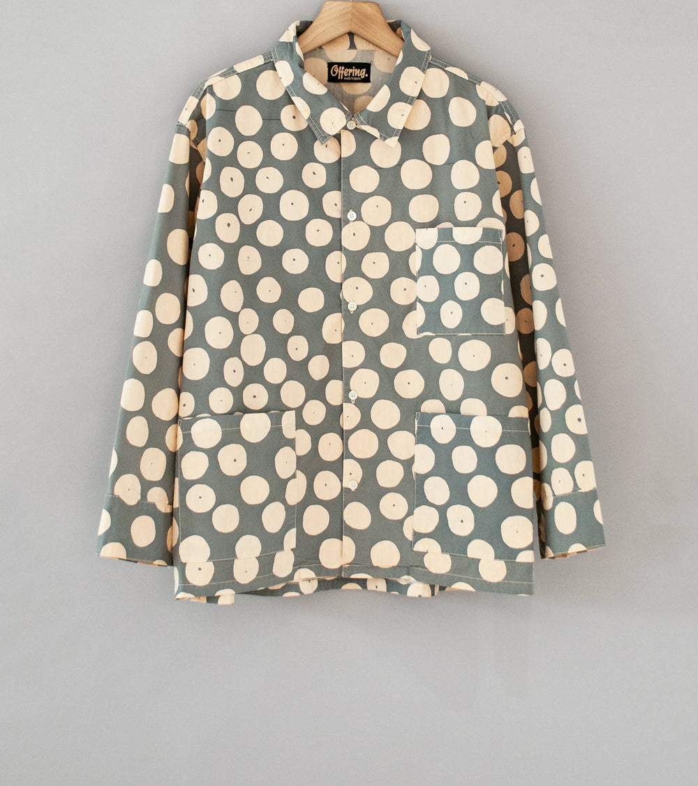 Offering 'Spotted Overshirt' (Ecru Blue)