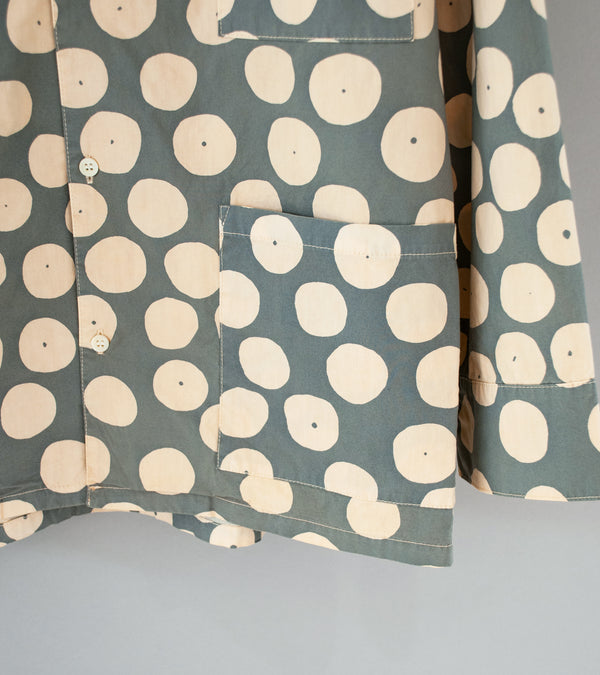 Offering 'Spotted Overshirt' (Ecru Blue)