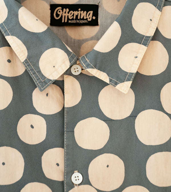 Offering 'Spotted Overshirt' (Ecru Blue)