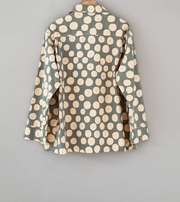 Offering 'Spotted Overshirt' (Ecru Blue)