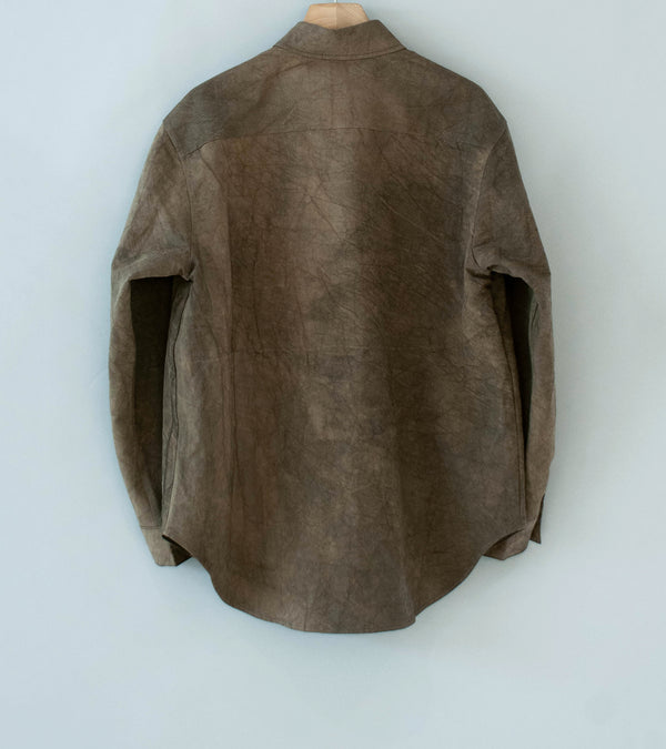 Evan Kinori 'Big Shirt' (Brown Persimmon Iron Dye Natural Dye Twill)