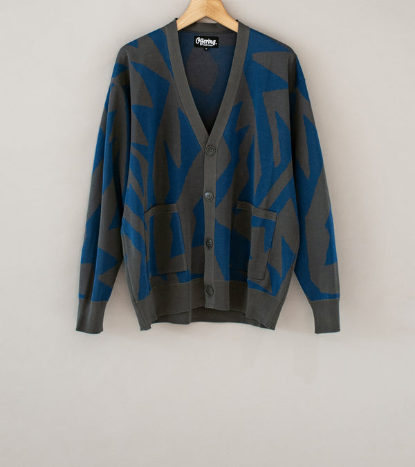 Offering ' Pattern Knit Cardigan' (Blue Grey)
