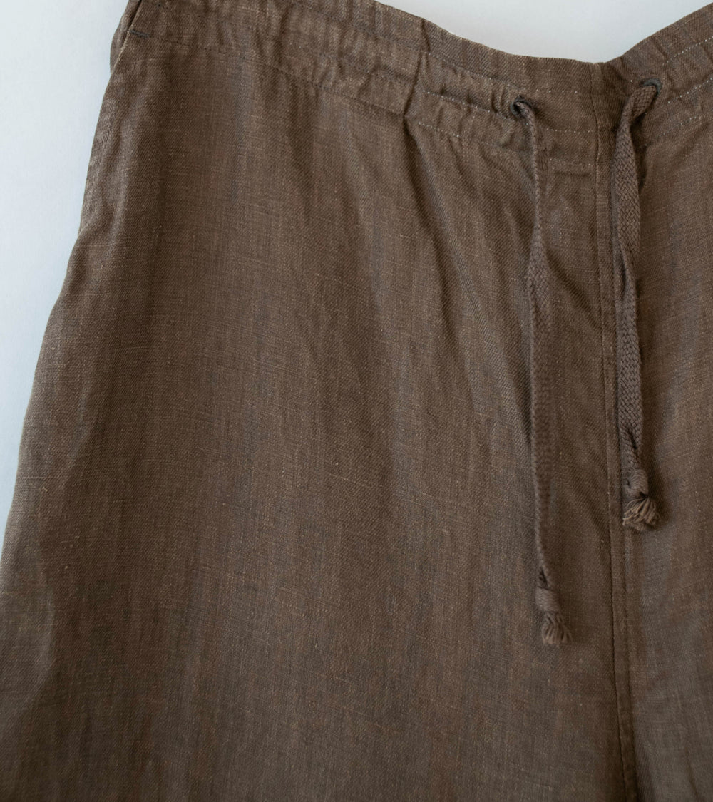 Evan Kinori 'Drawstring Pant' (Dark Olive Sumi Ink Hemp Twill)