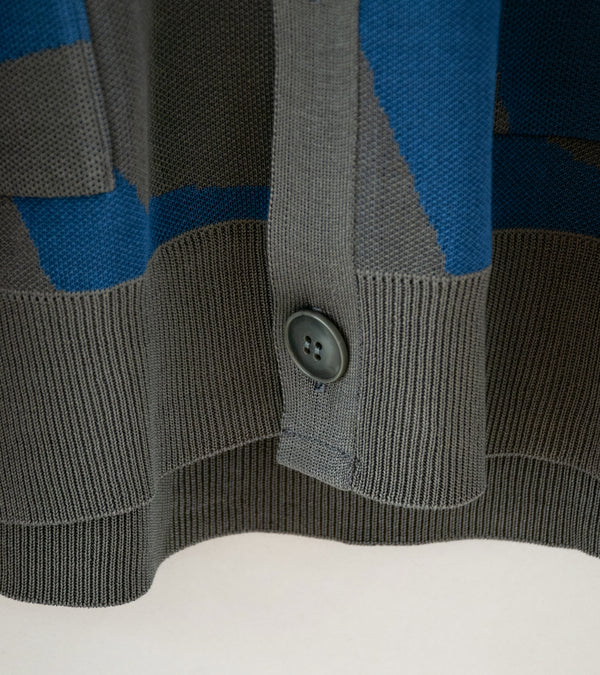 Offering ' Pattern Knit Cardigan' (Blue Grey)