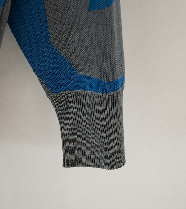 Offering ' Pattern Knit Cardigan' (Blue Grey)