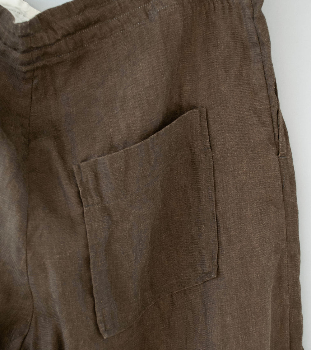 Evan Kinori 'Drawstring Pant' (Dark Olive Sumi Ink Hemp Twill)
