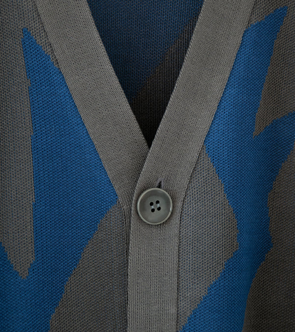 Offering ' Pattern Knit Cardigan' (Blue Grey)